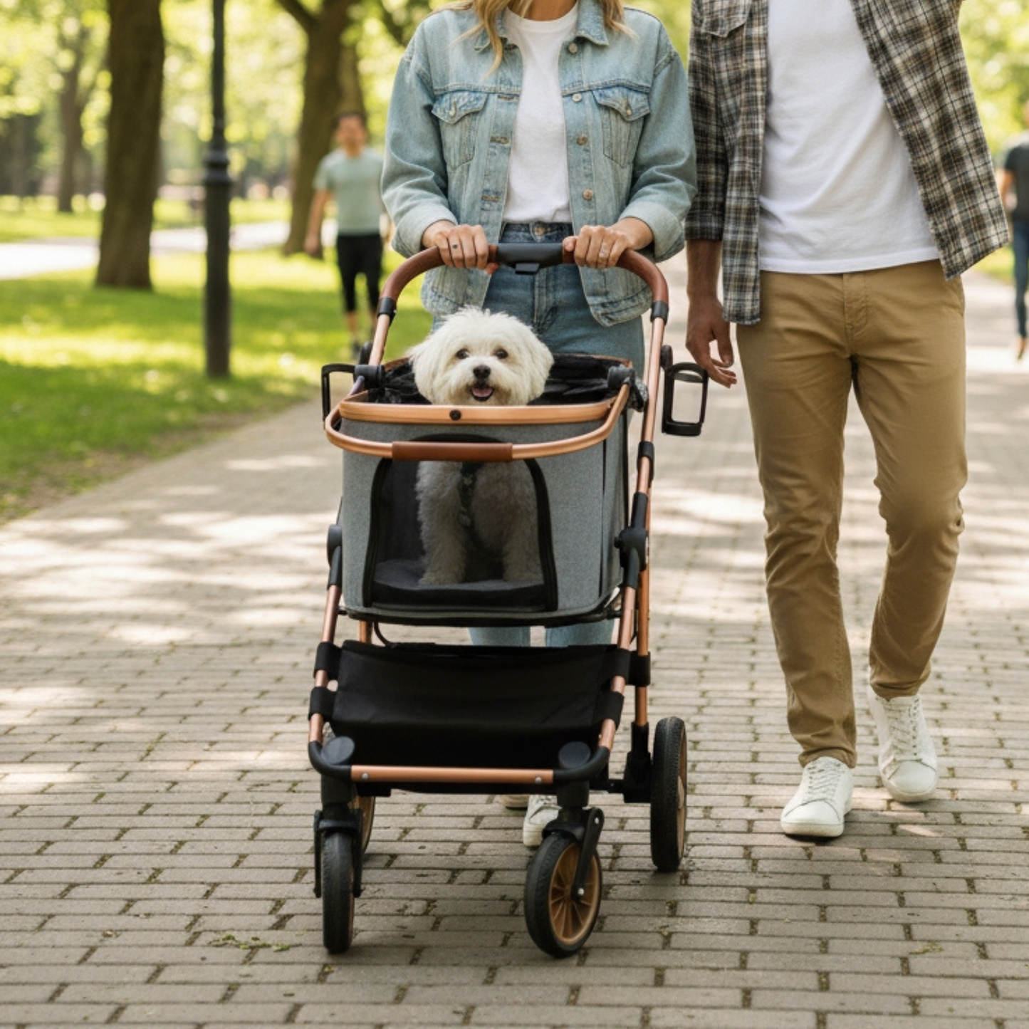 Pet Stroller 3-in-1 with Detachable Carrier