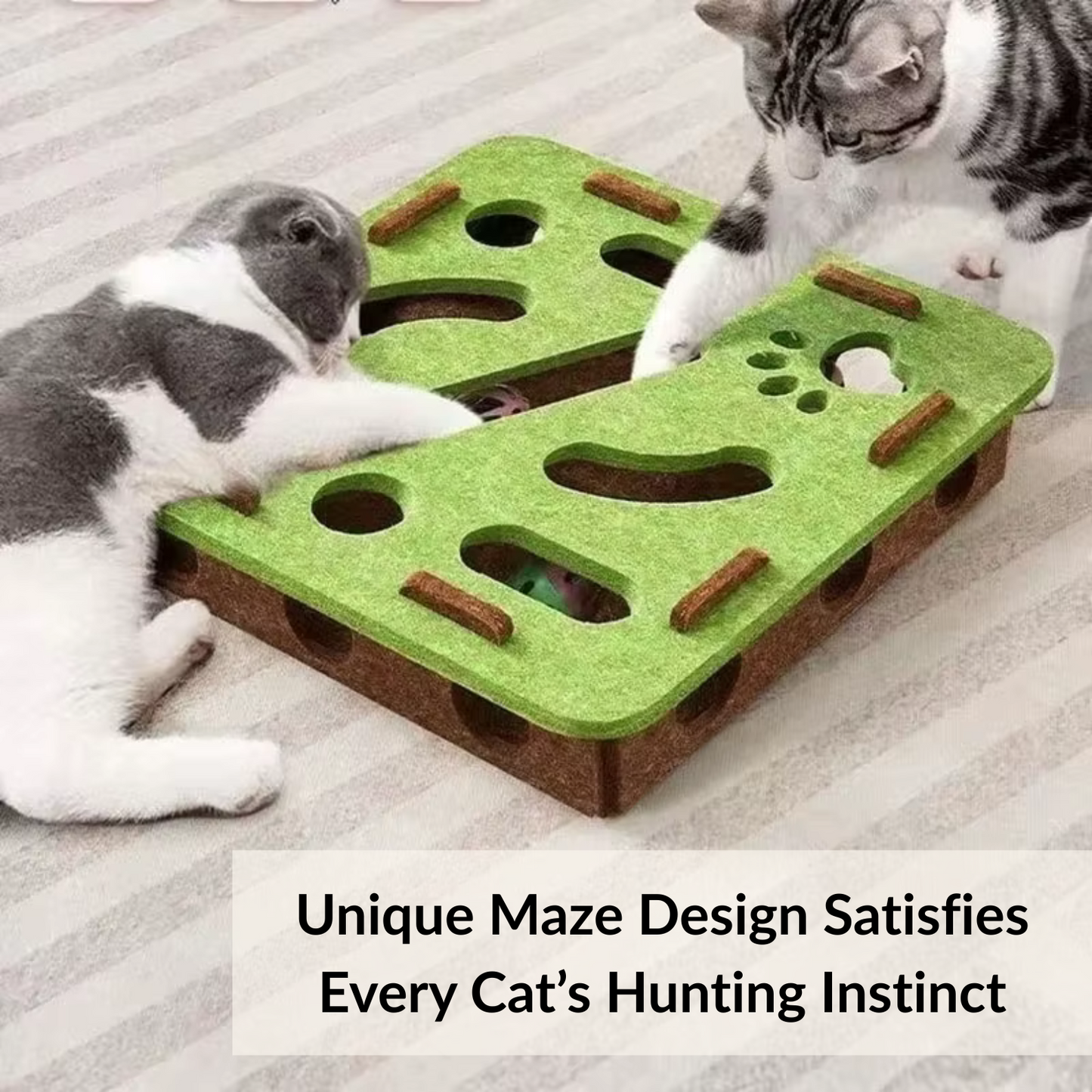 Cat Toy Puzzle Box - Keep Your Cat Active & Entertained