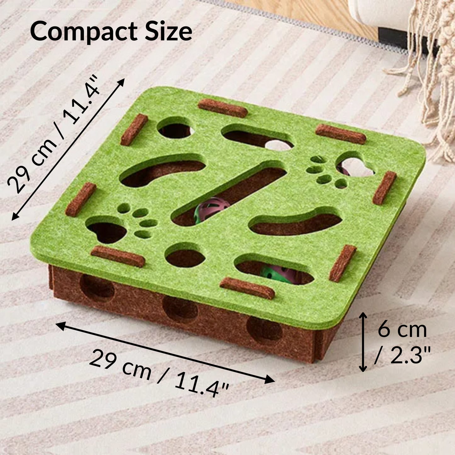 Cat Toy Puzzle Box - Keep Your Cat Active & Entertained