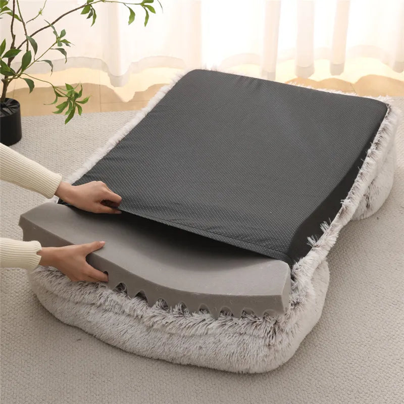 Large Plush Dog Bed