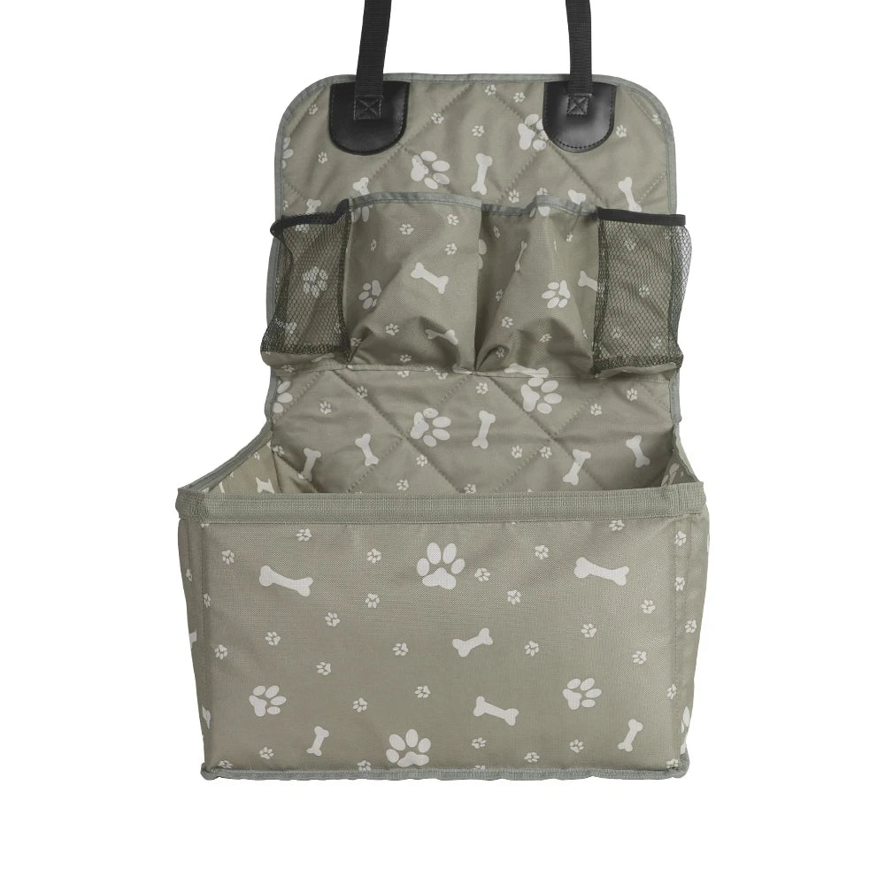 Folding Dog Car Seat with Storage Pockets