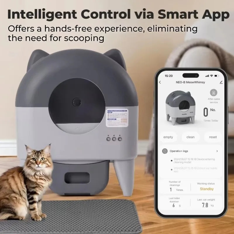 Self Cleaning Litter Box with Smart App Control