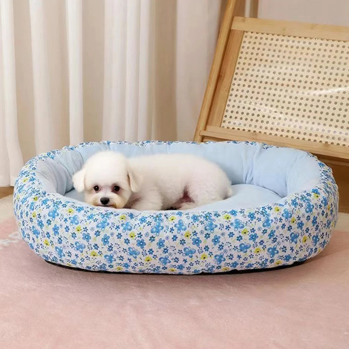 Floral All-Season Dog Bed
