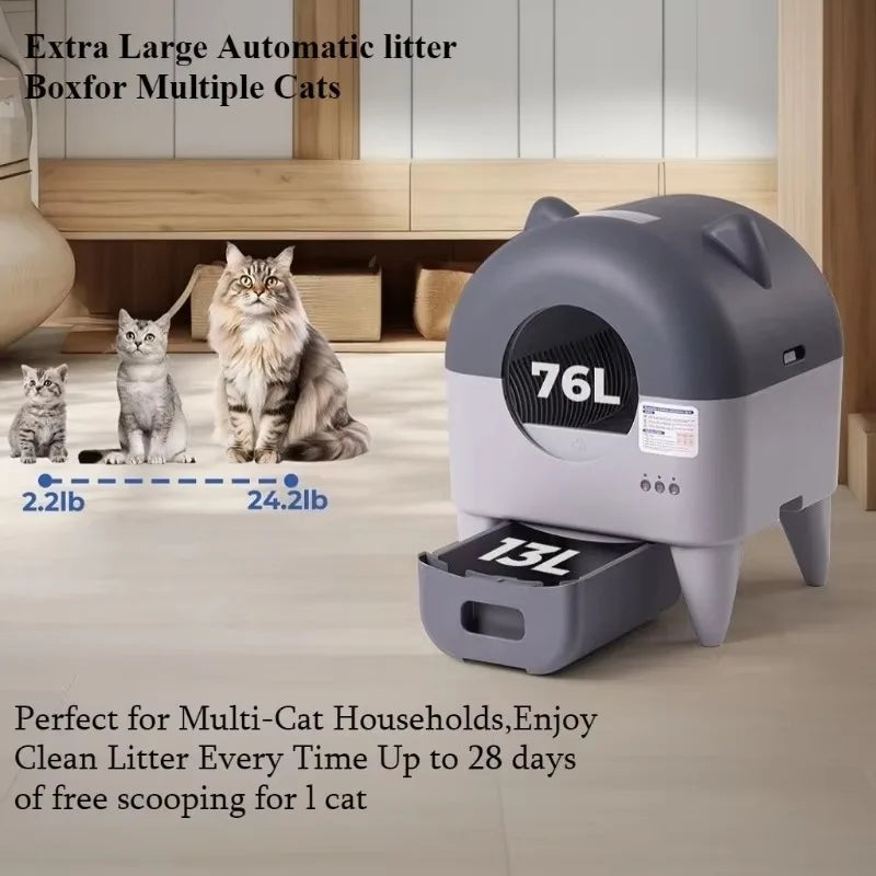 Self Cleaning Litter Box with Smart App Control
