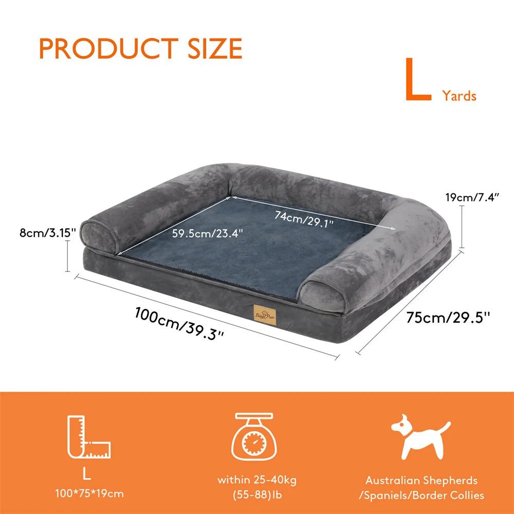 Large Orthopedic Dog Bed Sofa