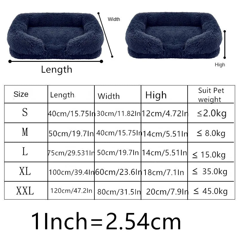 Large Plush Dog Bed