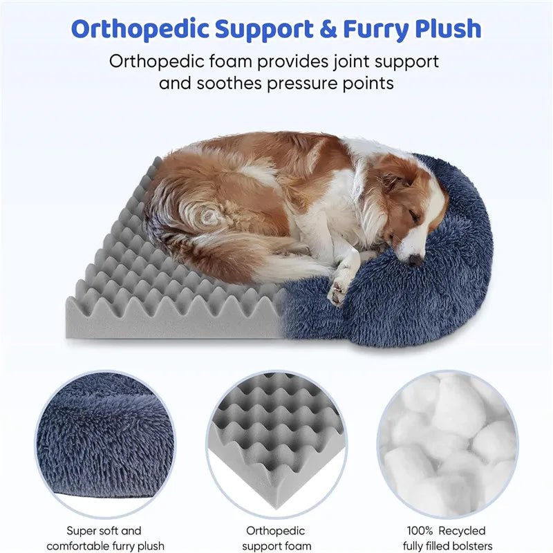 Large Plush Dog Bed