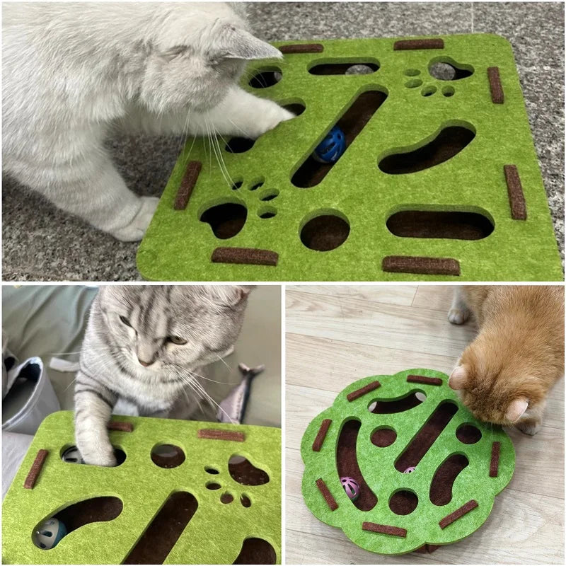 Cat Toy Puzzle Box - Keep Your Cat Active & Entertained