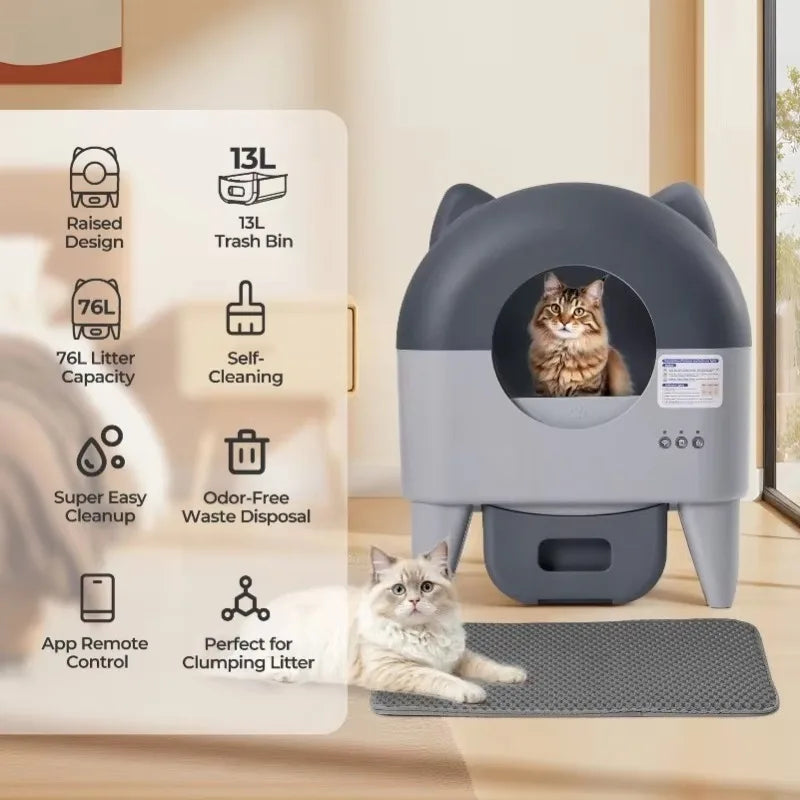 Self Cleaning Litter Box with Smart App Control