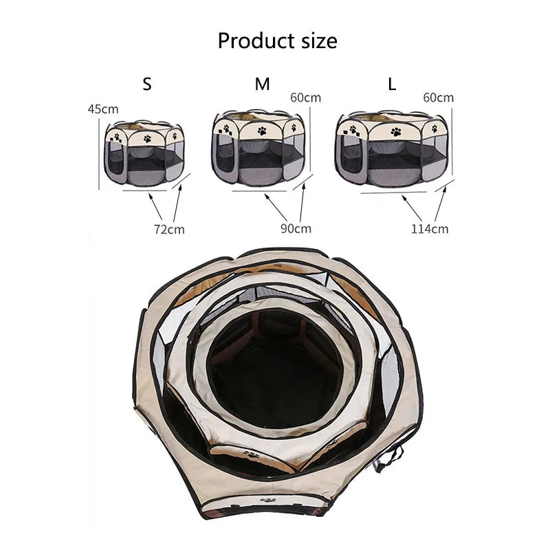 Foldable Octagonal Cat Tent