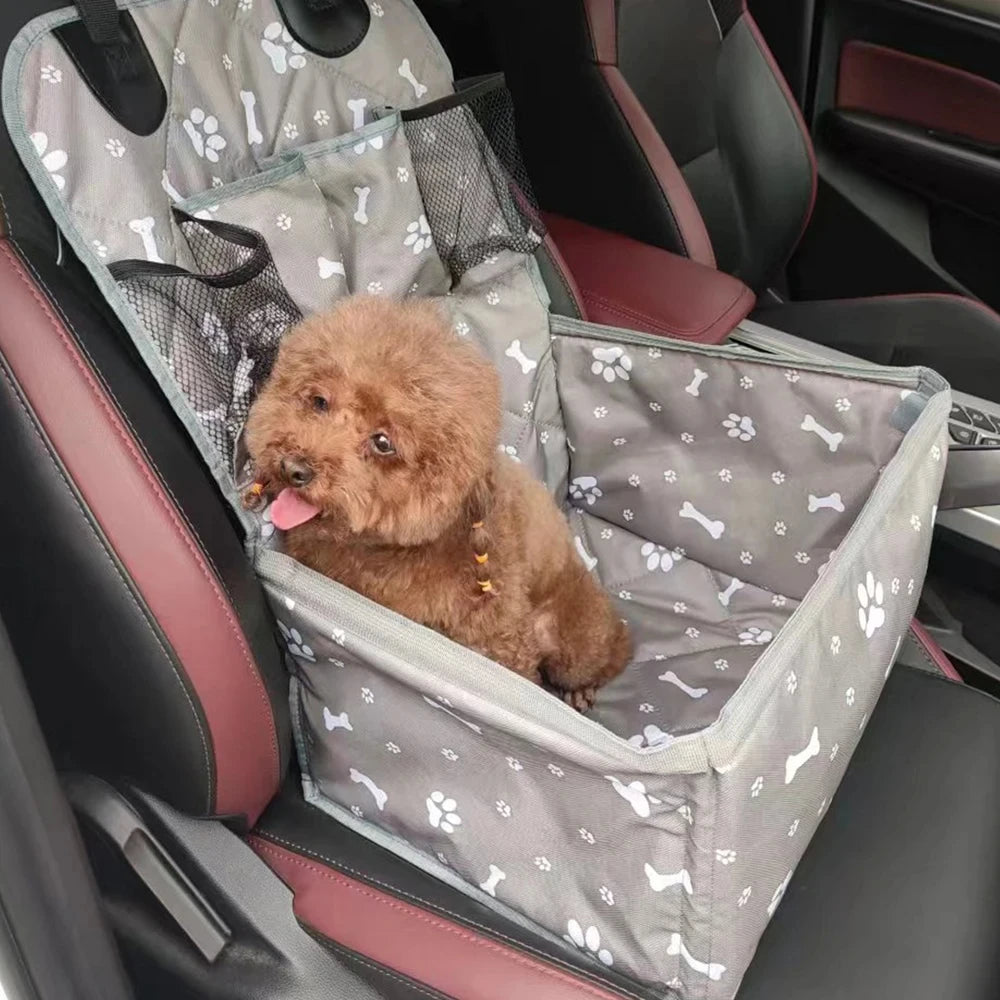 Folding Dog Car Seat with Storage Pockets
