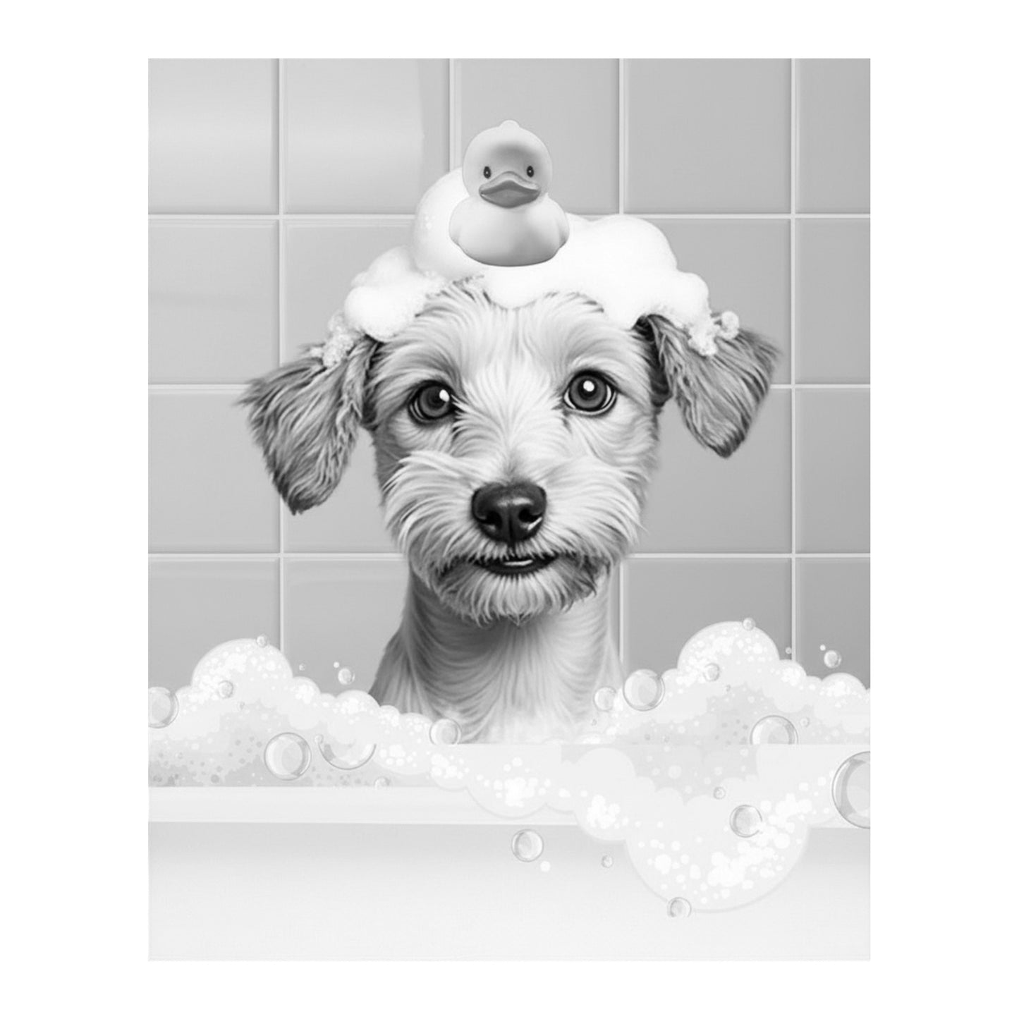 Personalized Dog Bath Tub Portrait