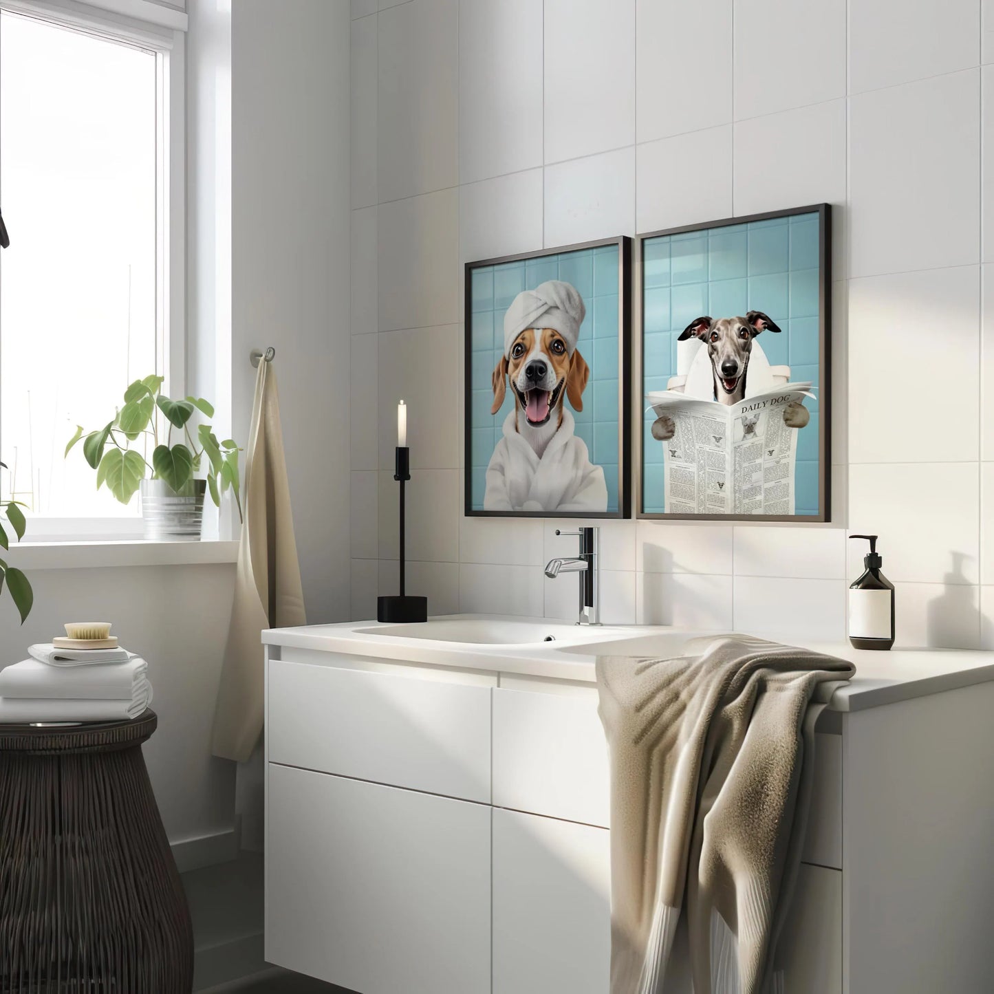 Personalized Dog Bathrobe Portrait
