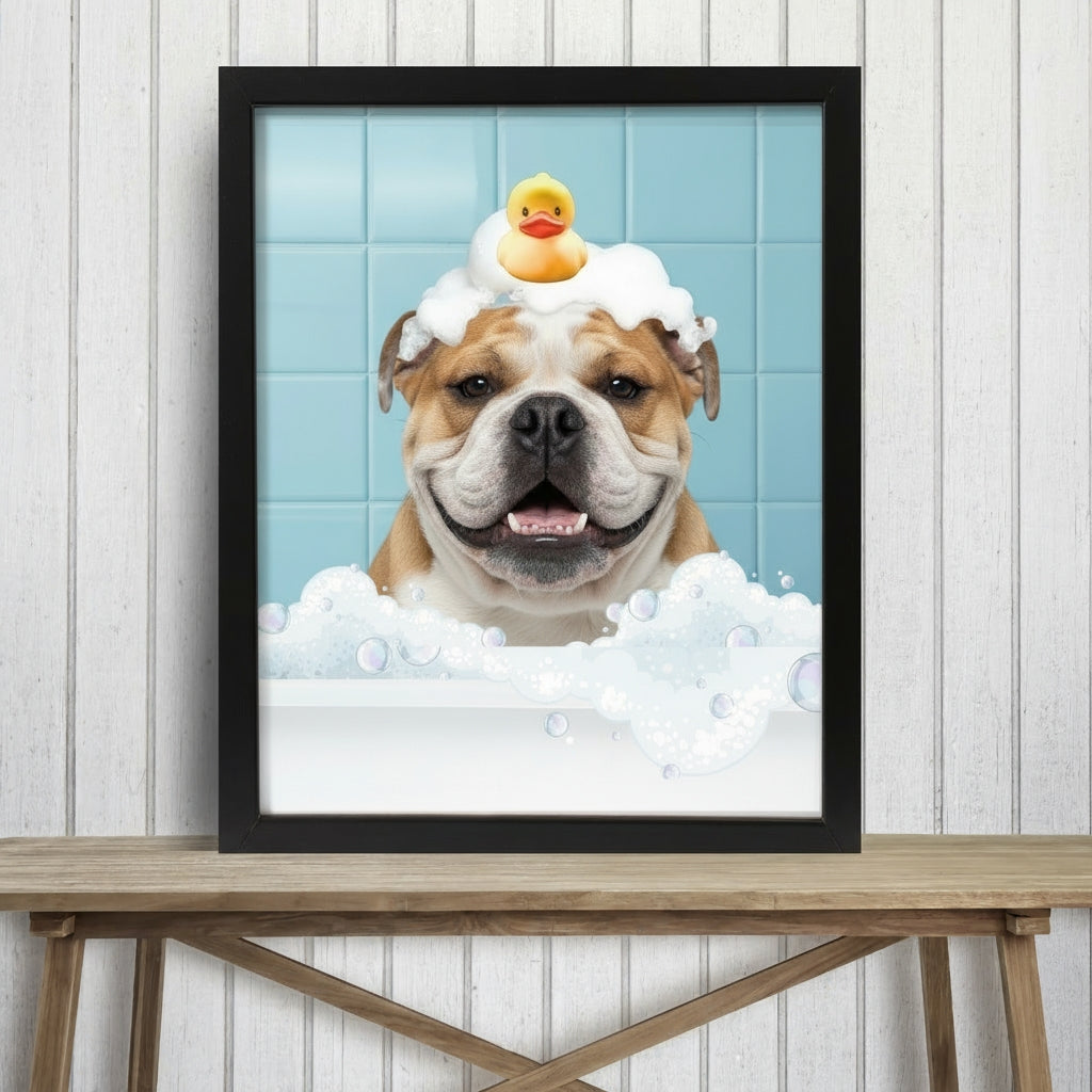 Personalized Dog Bath Tub Portrait