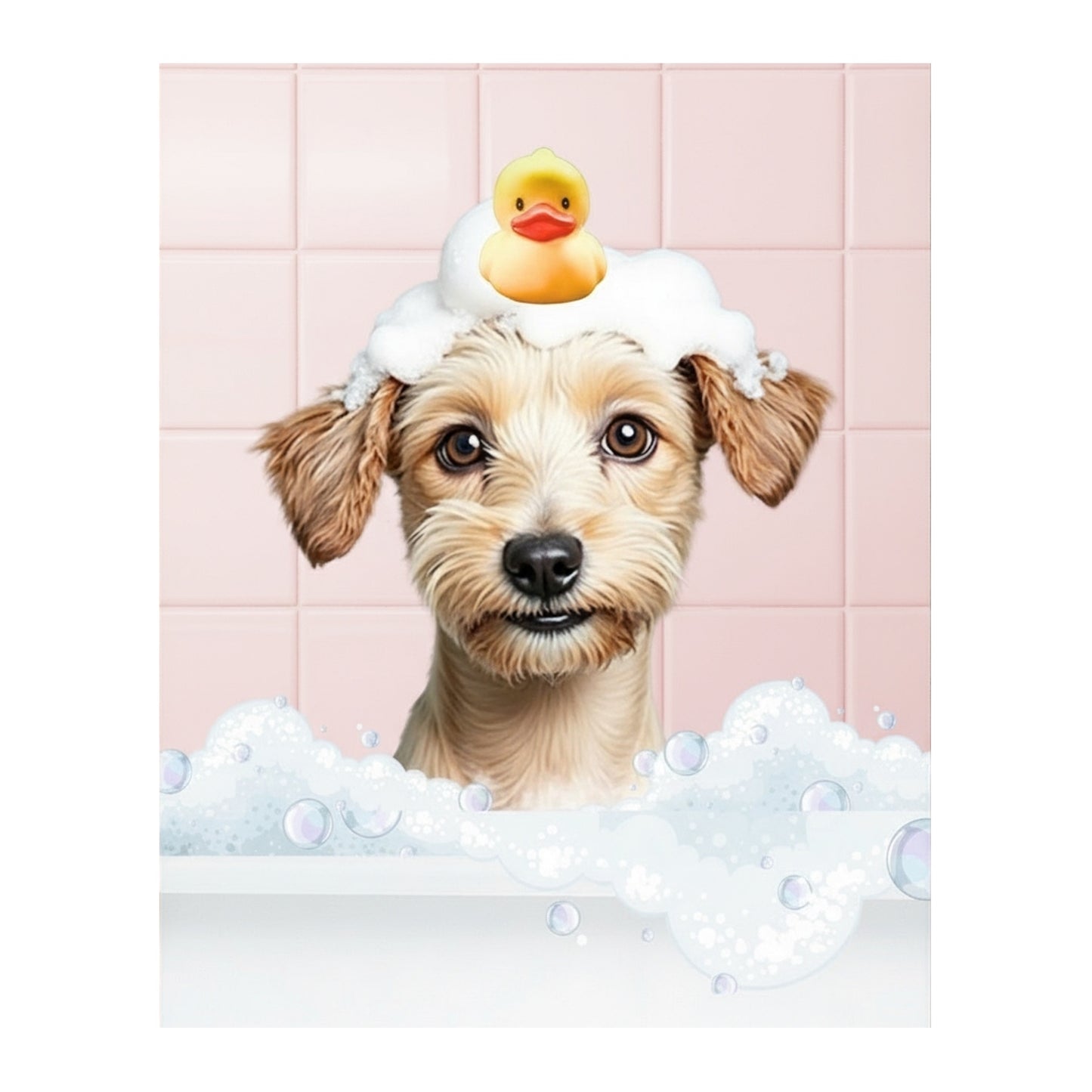 Personalized Dog Bath Tub Portrait