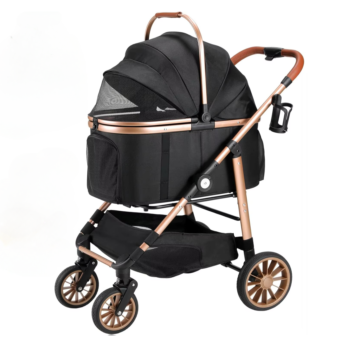 Pet Stroller 3-in-1 with Detachable Carrier