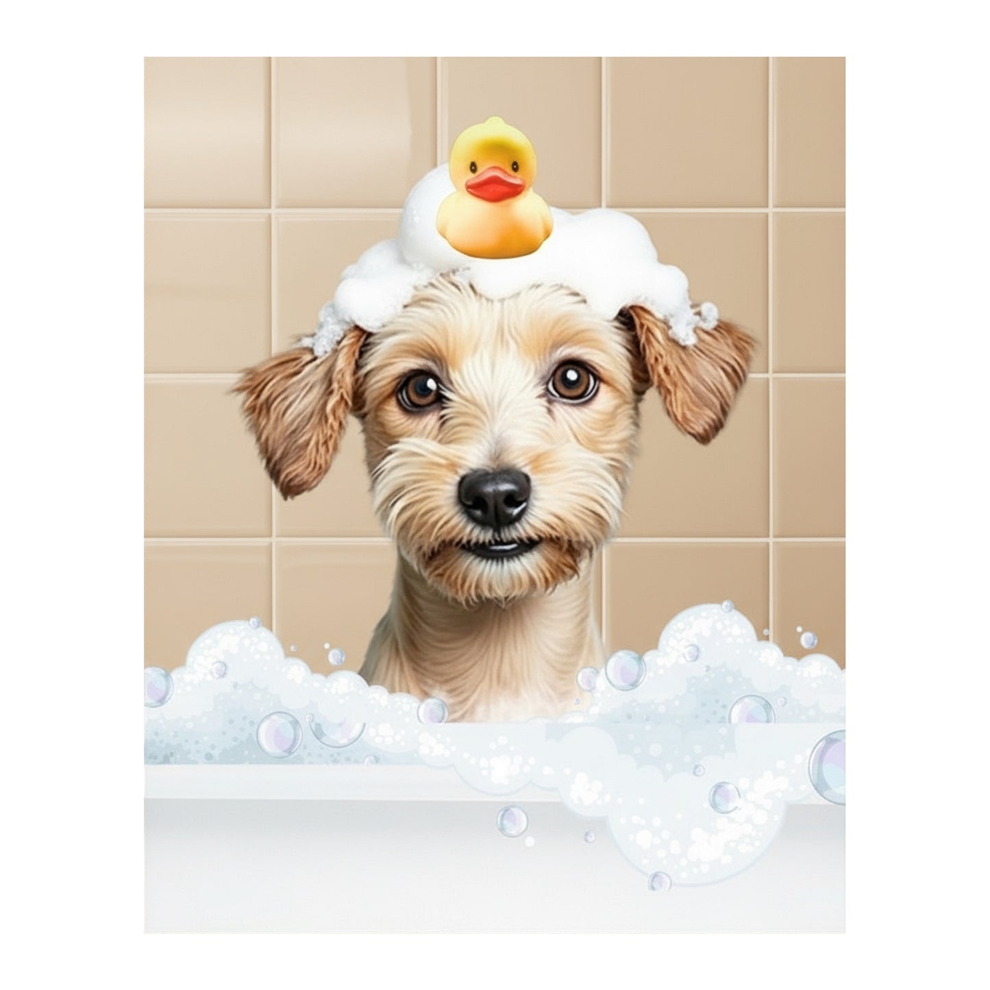 Personalized Dog Bath Tub Portrait