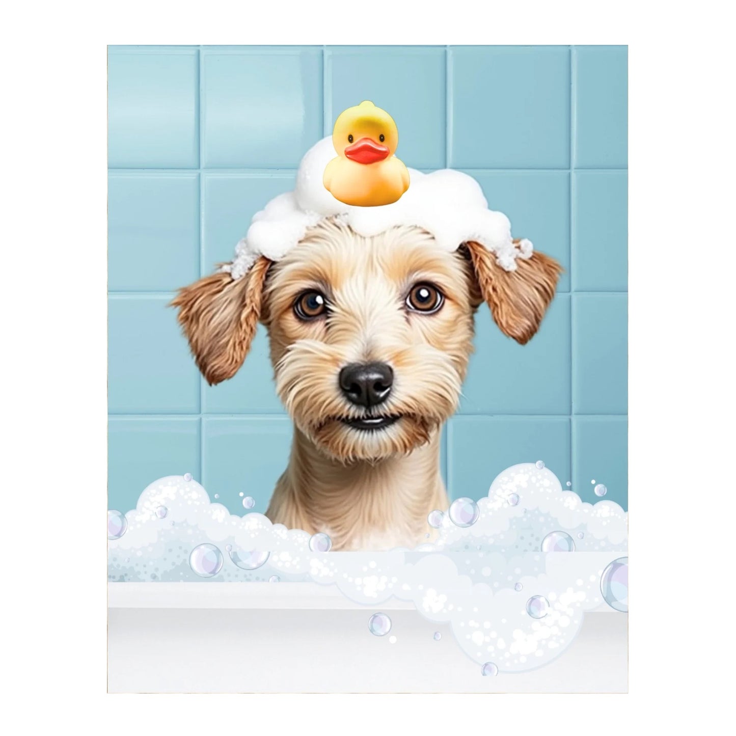 Personalized Dog Bath Tub Portrait