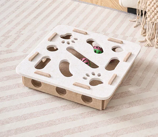 Cat Toy Puzzle Box - Keep Your Cat Active & Entertained