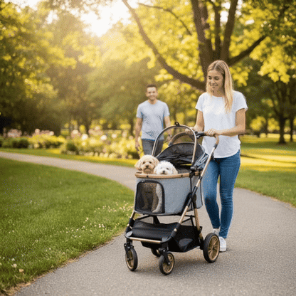 Pet Stroller 3-in-1 with Detachable Carrier