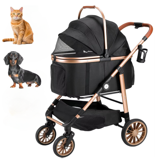 Pet Stroller 3-in-1 with Detachable Carrier