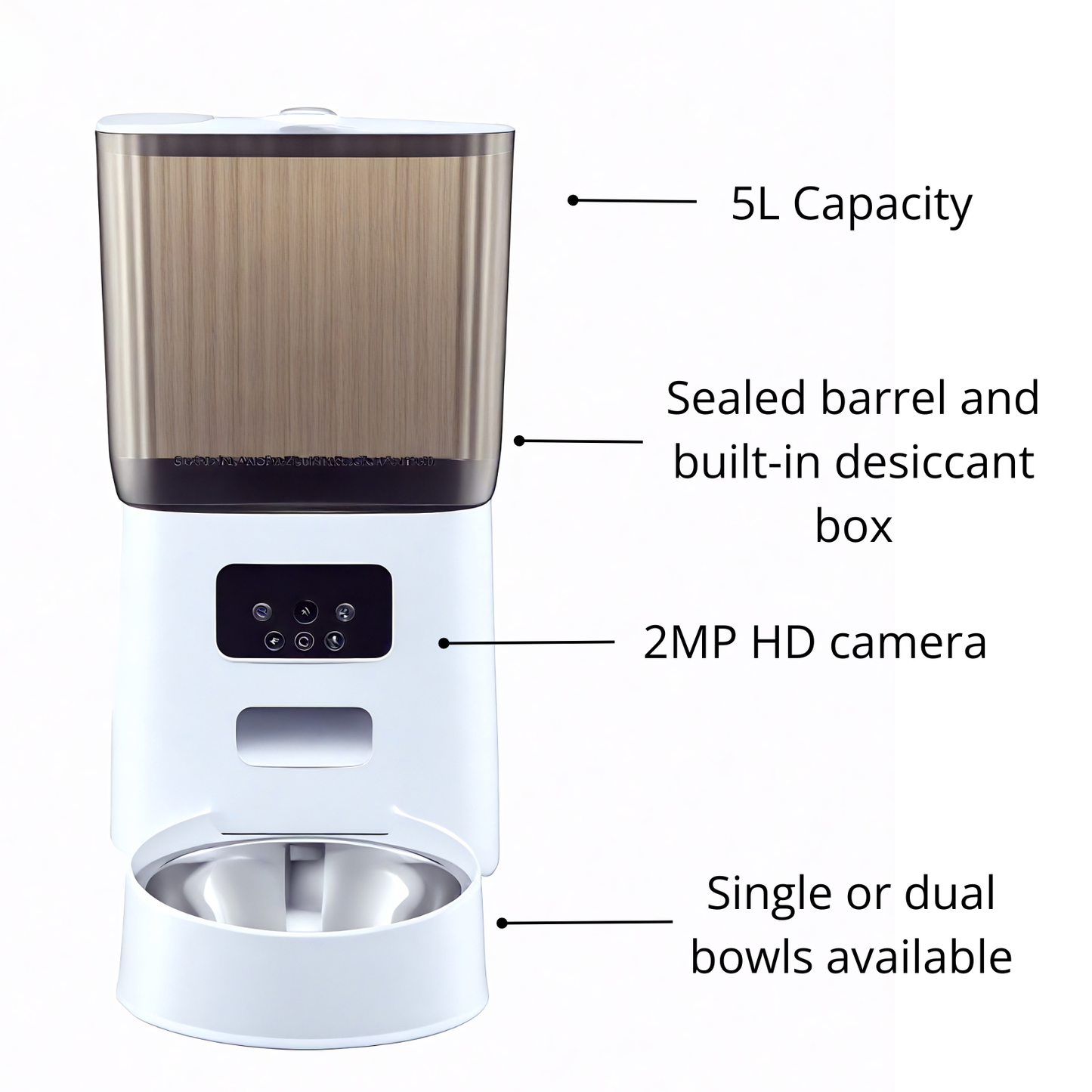 5L Automatic Cat Feeder With Camera