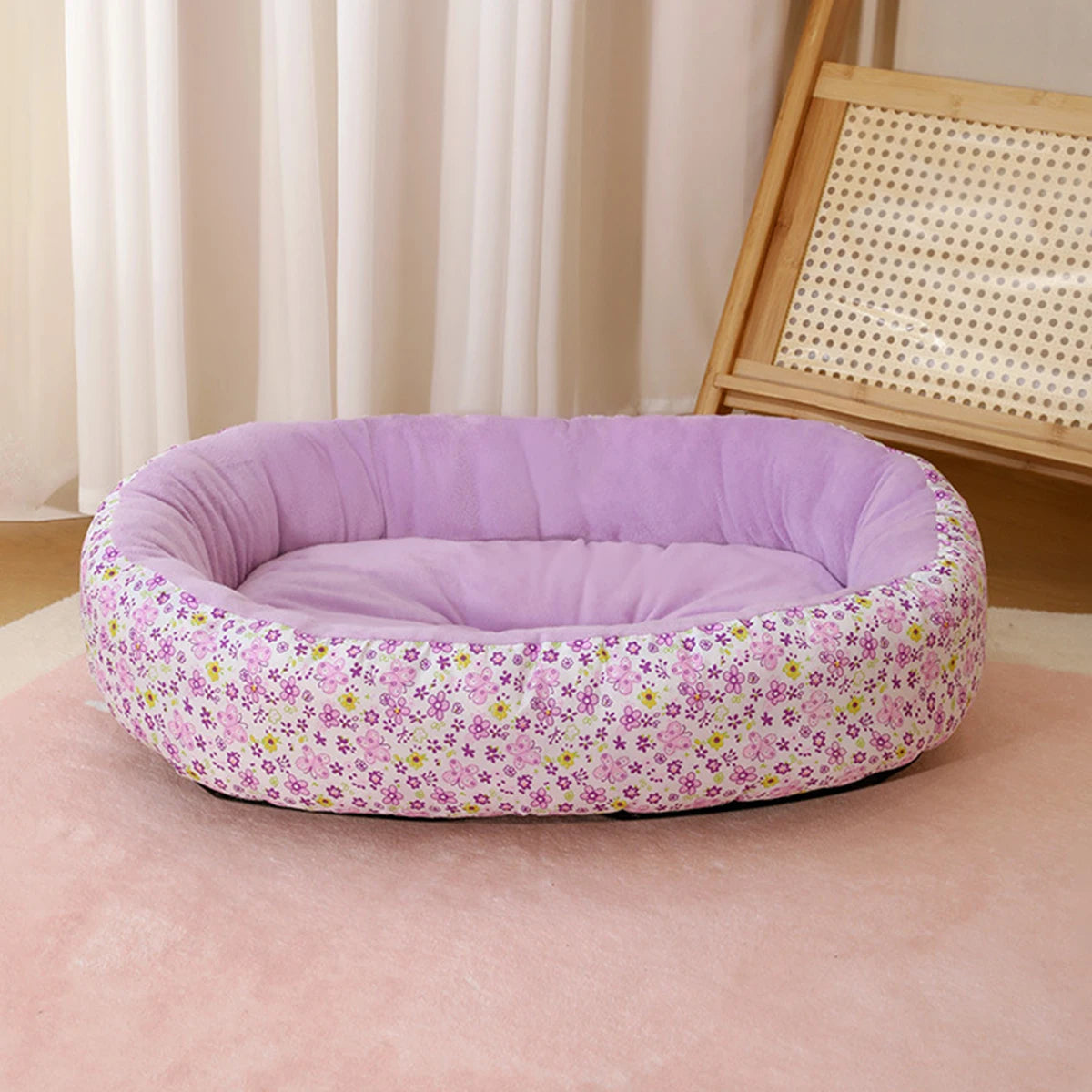 Floral All-Season Dog Bed