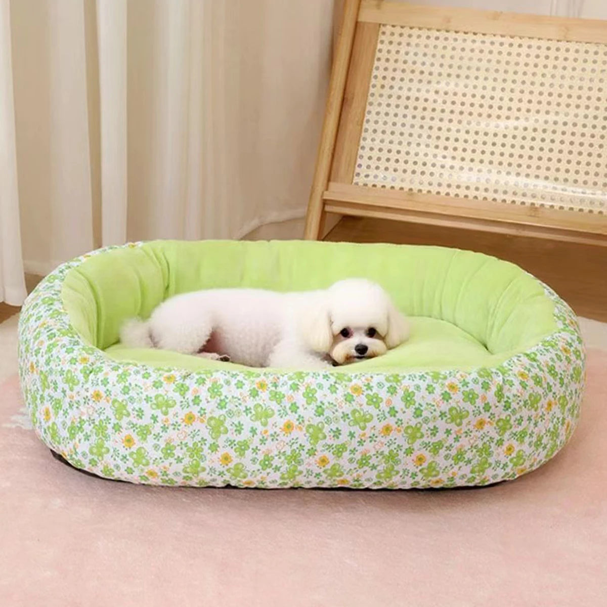 Floral All-Season Dog Bed