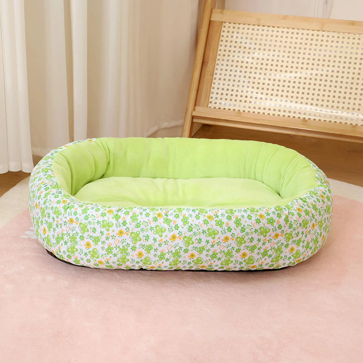 Floral All-Season Dog Bed