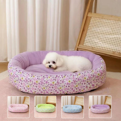 Floral All-Season Dog Bed