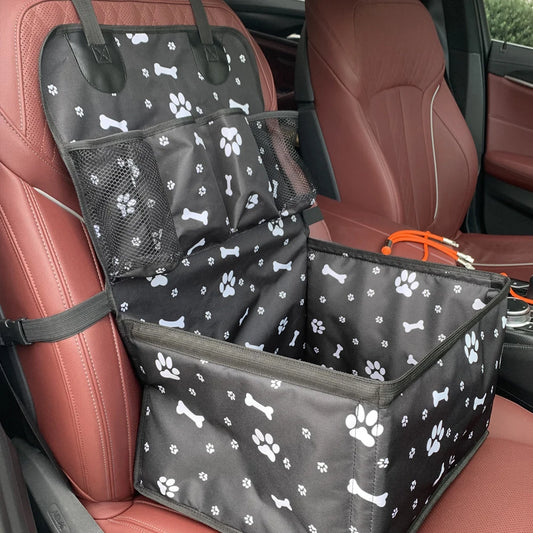 Folding Dog Car Seat with Storage Pockets