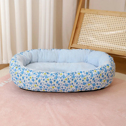 Floral All-Season Dog Bed