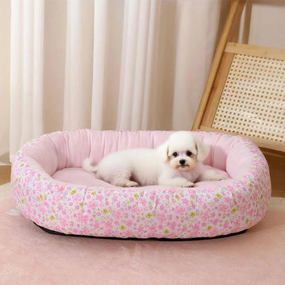 Floral All-Season Dog Bed