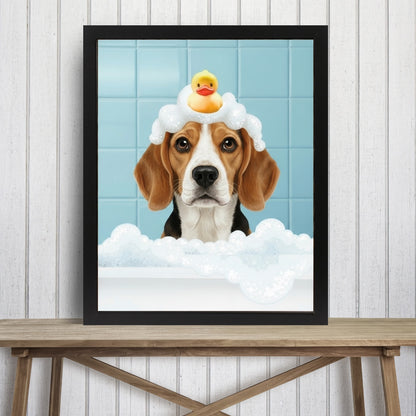 Personalized Dog Bath Tub Portrait