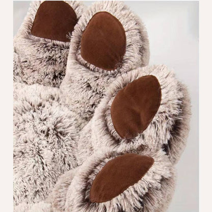 Cozy Bear Paw-Shaped Dog Bed