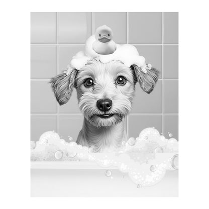 Personalized Dog Bath Tub Portrait