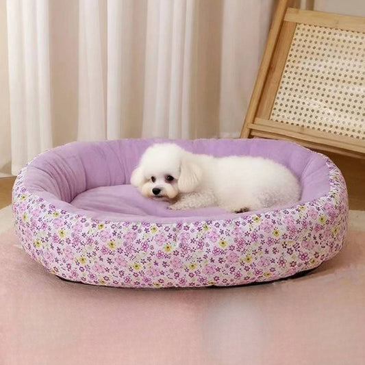 Floral All-Season Dog Bed