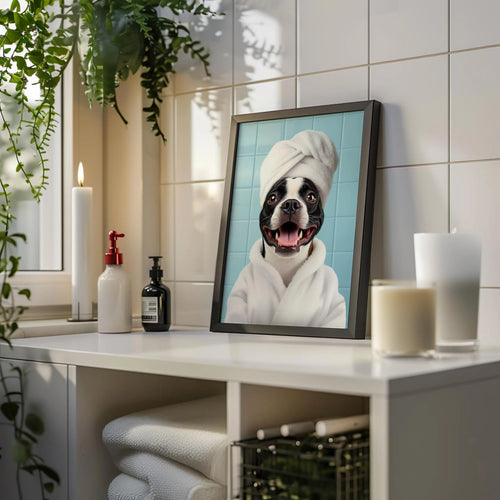 Custom Pet Bath Portrait - Bathrobe