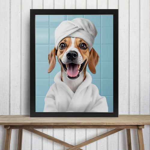 Custom Pet Bath Portrait - Bathrobe