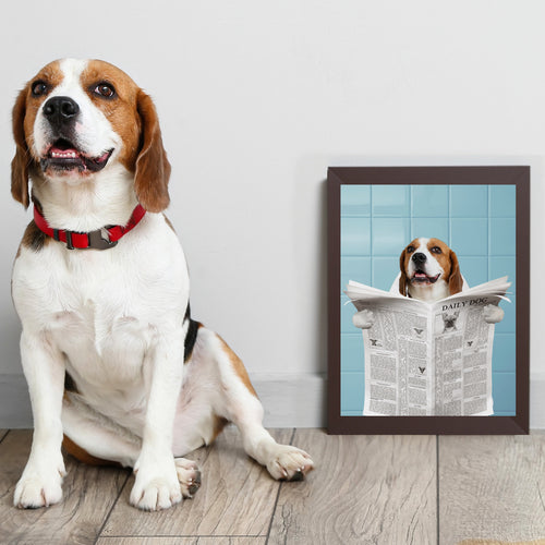 Custom Pet Bath Portrait - Newspaper