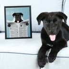 Custom Pet Bath Portrait - Newspaper