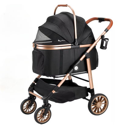 Pet Stroller 3-in-1 with Detachable Carrier