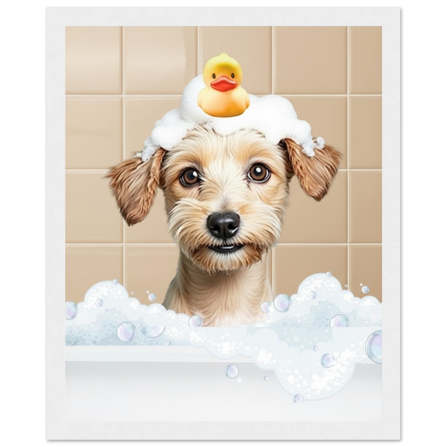 Personalized Dog Bath Tub Portrait