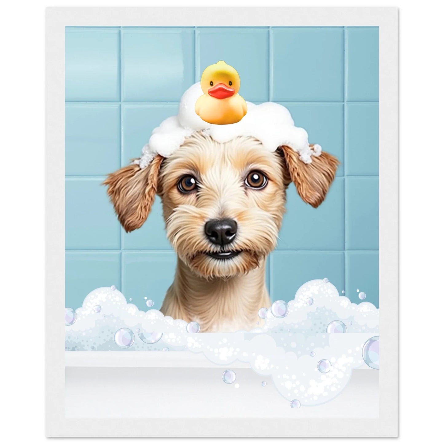 Personalized Dog Bath Tub Portrait